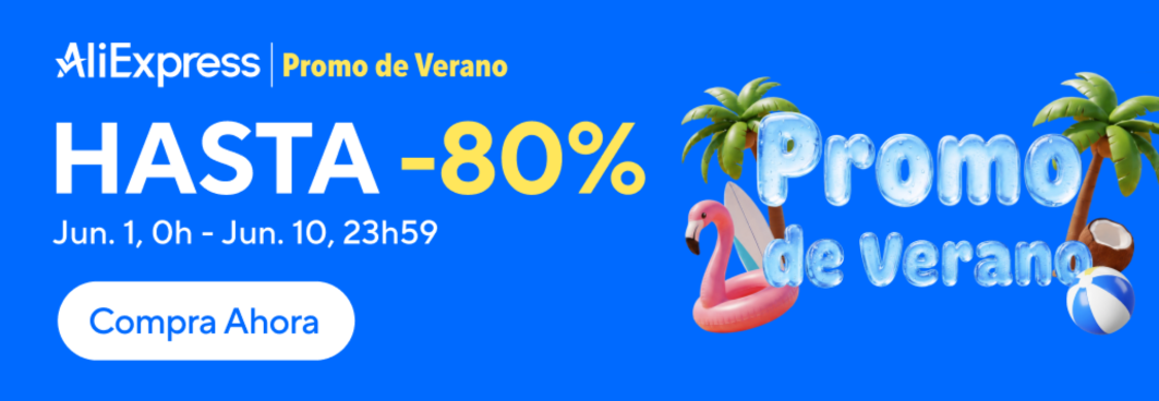 ¡SOLO HOY! 30% de Cashback en AliExpress y hasta -80% de Descuento
