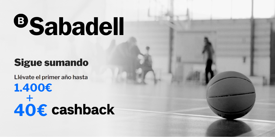 Llévate 40€ de cashback con la Cuenta Online Sabadell!