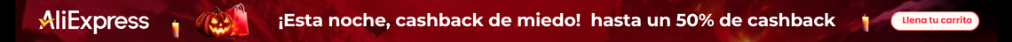 Esta noche, hasta 50% de cashback en AliExpress